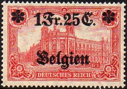 stamps Briefmarken Hauptpostamt Berlin German Occupation of Belgium Strassenbahn